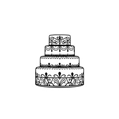 Black and White Wedding Cake.