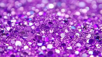 Purple Glitter Background Sparkling Shimmering Texture Closeup View