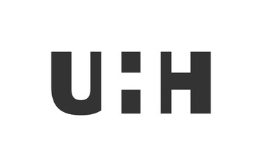 UHH logo design. Initial letter U H H bold font style for tech startups, consulting, corporate branding. Creative company name, headlines typography identity, trendy logotype.