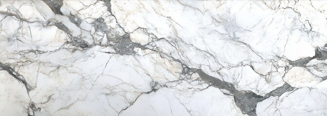 Obraz premium Elegant White Marble with Grey Veins Texture Background