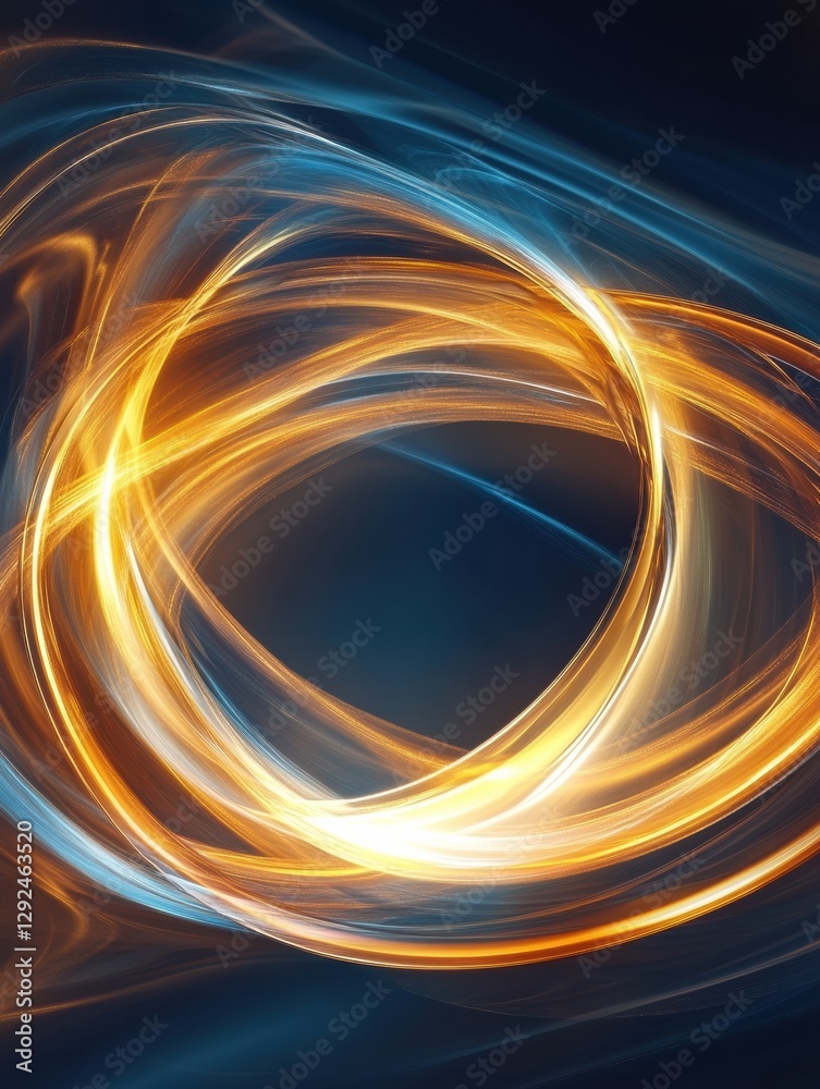 Leinwandbilder abstract representation of agreement and business trust through swirling light patterns in dark back