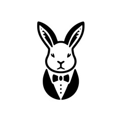 Dapper Rabbit, Elegant Formal Portrait
