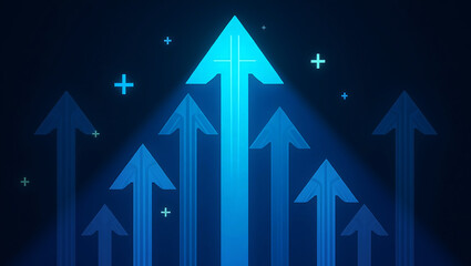 Blue Abstract Technology Background with Wavy Data Lines and Holographic Dots – Futuristic Digital Gradient Texture
