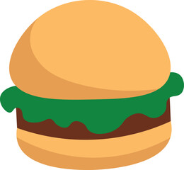 Illustration of a Cartoon Hamburger