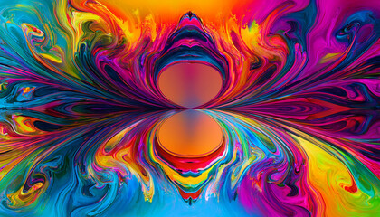 abstract mirrored colorful background