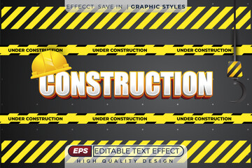 Editable 3d text effect construction
