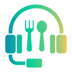 Fototapeta premium headphone Gradient icon