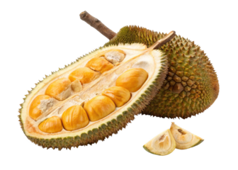 Cempedak (Similar to jackfruit but with a stronger smell and softer texture) isolated on white background