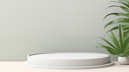 Minimal background. podium and white background for product presentation. 3d rendering illustration