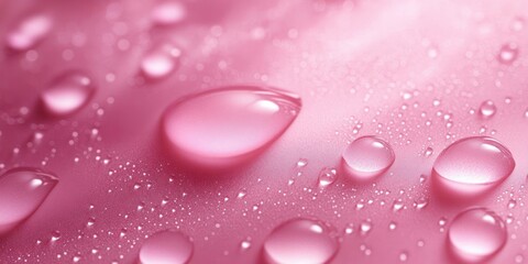 pink gel water droplets close-up background