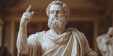 Philosopher in Sunglasses Humor Playful Art Classic Marble Sculpture