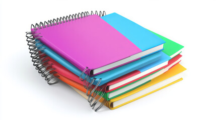 Notebook spirals, wire steel ring bindings and springs for calendar, diary, notepad, document cover or booklet sheets, metal stitch isolated on white background. Realistic 3d vector illustration, set