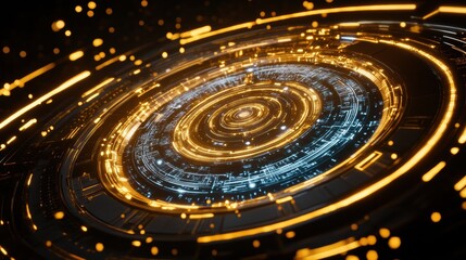 Fototapeta premium Futuristic tech visuals abstract designs in a high-tech digital realm
