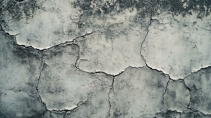 Obraz premium Close-up of a textured concrete wall with intricate surface details, subtle cracks, and variations in tone, ideal for architectural and design backgrounds