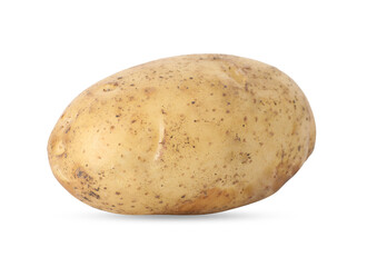 Fresh raw potato isolated on white. Vegetable root
