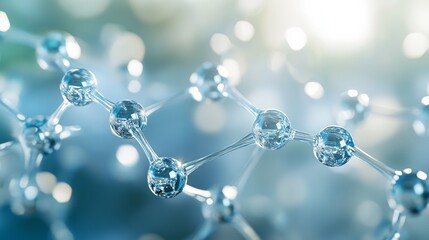 Metallic ultra-light material floating with visible molecular structure, showcasing advanced material innovation.