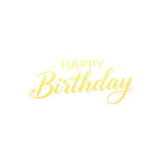 "Happy Birthday" typography in an elegant handwritten calligraphy style. Generative ai