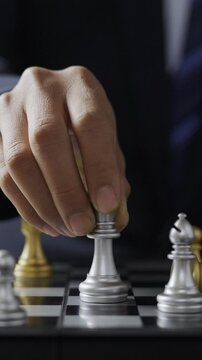 chess board game for ideas and competition and strategy, business success concept	
