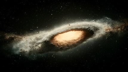 Obraz premium Cosmic Dust Cloud Nebula, Galactic Formation, Space Background, Astronomy Illustration