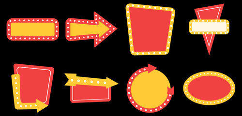 Collection of Retro Lightbox Signboard