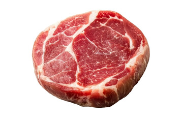 Obraz premium Piece of meat is shown on a white background, isolated