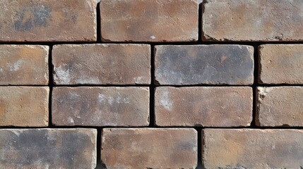 Obraz premium Close-up of Rustic Brown and Gray Reclaimed Bricks Texture