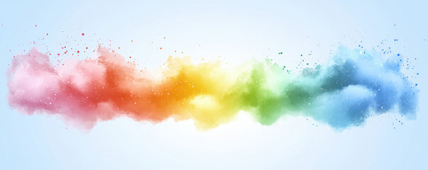 Colorful abstract background with vibrant splashes of paint creating dreamy atmosphere. Perfect for artistic projects or creative designs