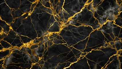 Black marble background with striking yellow veins, elegant and luxurious ,  black, marble, background, yellow, veins