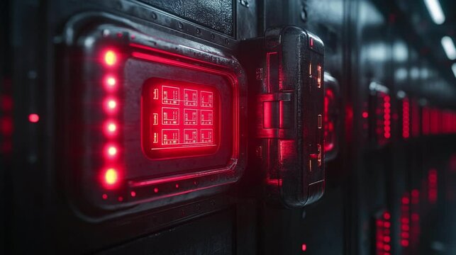 A digital shield deflecting various cyber threats while protecting encrypted data 63