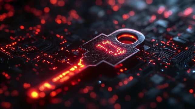 A secure bridge made of encryption keys connecting two digital islands 89