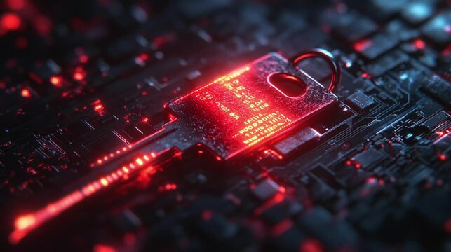 A secure bridge made of encryption keys connecting two digital islands 92