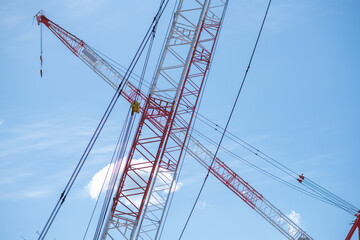 建設現場のクレーン