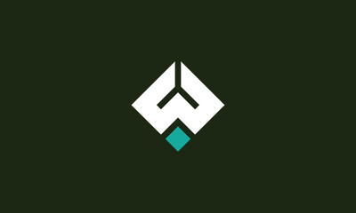 Letter w minimalistic monogram logo design
