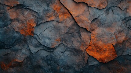 Fototapeta premium Intricate Rock Texture: Close-Up Detail of a Rugged Stone Surface AI Generated