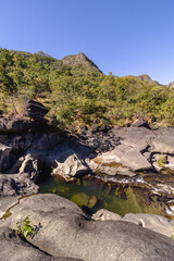 rio na Vila de São Jorge, cidade de Alto Paraiso de Goiás, Estado de Goiás, região da chapada dos Veadeiros