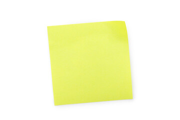 Sticky note isolated on white background with clipping path.