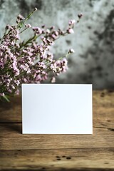 Elegant white business card template with a versatile blank layout  
