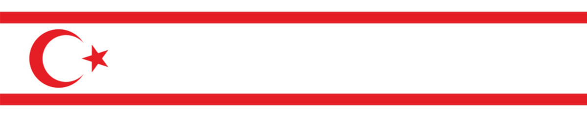 Obraz premium Northern Cyprus flag long banner digital vector illustration