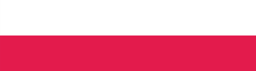 Obraz premium Poland flag long banner digital vector illustration