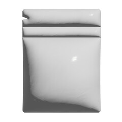 3d Rendered a Blank White Resealable Bag Mockup for Coffee Product