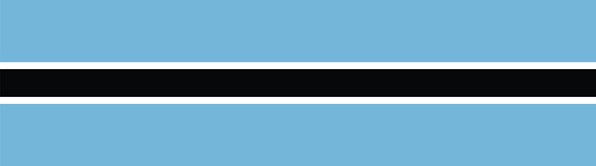 Obraz premium Botswana flag long banner digital vector illustration