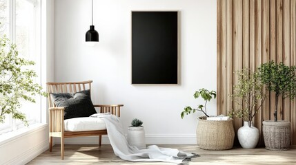 An empty room with wooden floors and white walls