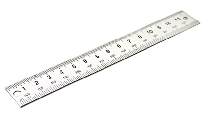 A flexible ruler is used for measuring lengths or distances