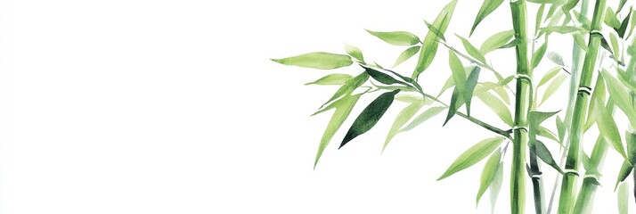 Obraz premium Watercolor Bamboo Tree 