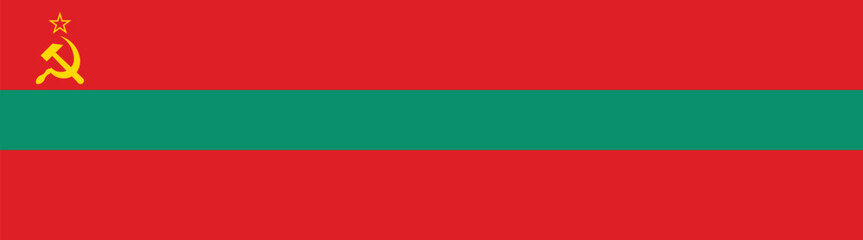 Transnistria flag long banner digital vector illustration