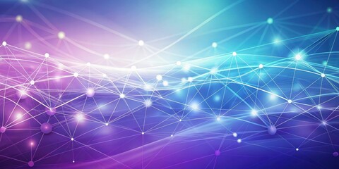 Obraz premium Abstract Network Connections A Futuristic Digital Landscape of Intertwined Pathways and Nodes