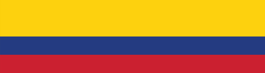 Obraz premium Colombia flag long banner digital vector illustration