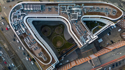 ovo building from a bird's eye view Wrocław, Lower Silesia Poland