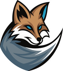 Obraz premium Fox Logo Design Modern Animal Mascot