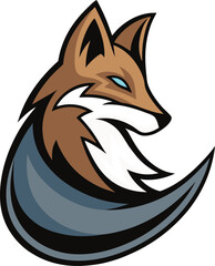 Obraz premium Fox Logo Design Modern Animal Mascot